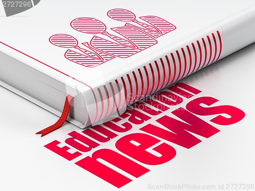 Image of News concept: book Business People, Education on white background