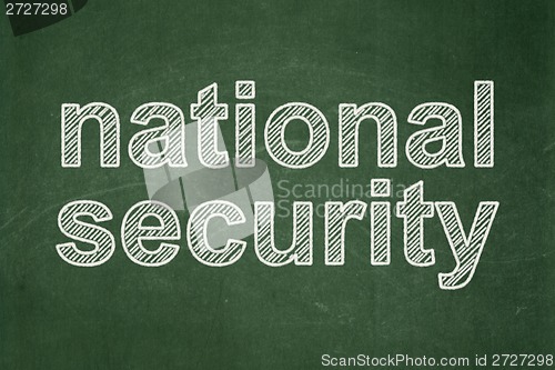 Image of Privacy concept: National Security on chalkboard background