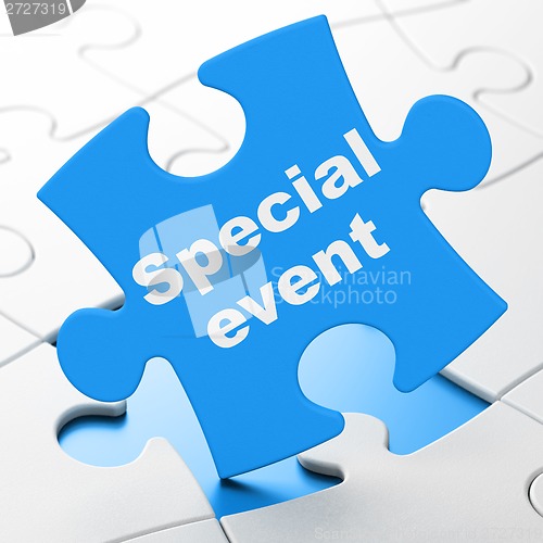 Image of Business concept: Special Event on puzzle background