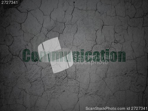 Image of Marketing concept: Communication on grunge wall background