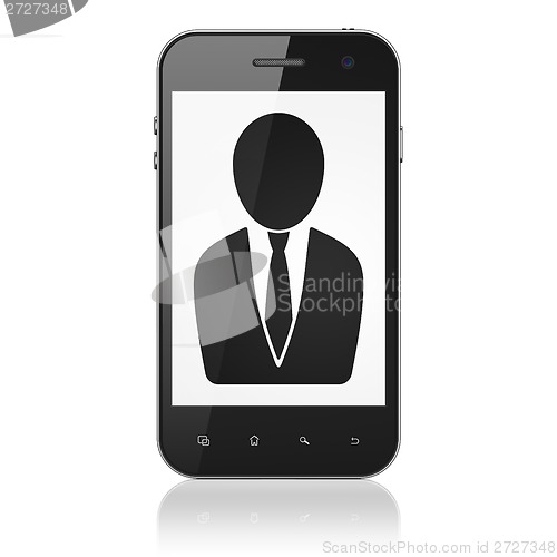 Image of Business concept: Business Man on smartphone