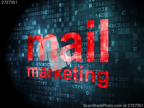 Image of Advertising concept: Mail Marketing on digital background