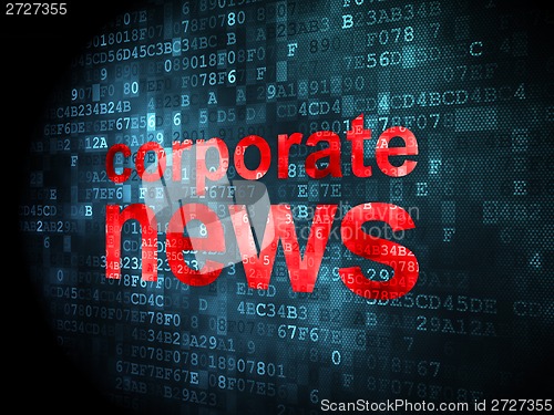 Image of News concept: Corporate News on digital background