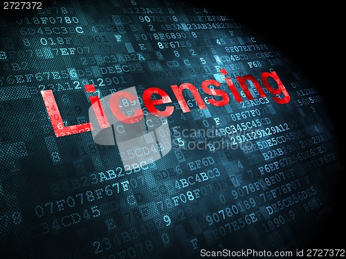 Image of Law concept: Licensing on digital background