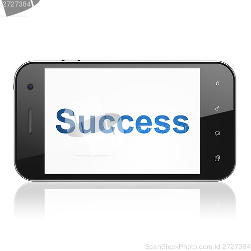 Image of Business concept: Success on smartphone