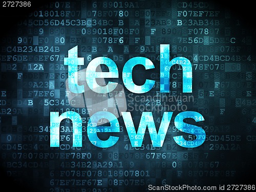 Image of News concept: Tech News on digital background