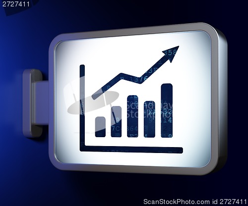 Image of Marketing concept: Growth Graph on billboard background
