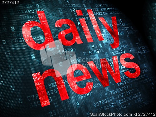 Image of News concept: Daily News on digital background