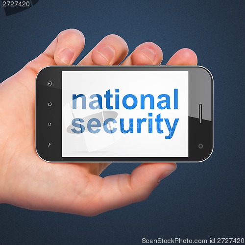 Image of Protection concept: National Security on smartphone