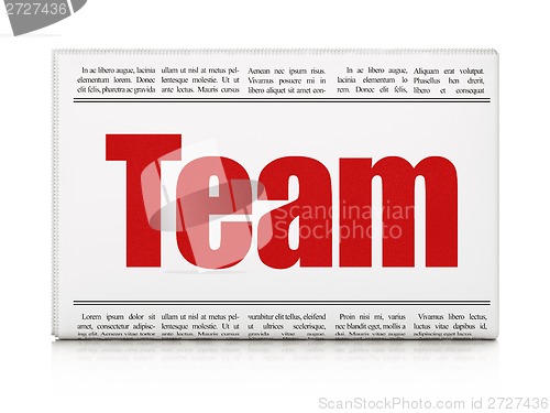 Image of Finance concept: newspaper headline Team