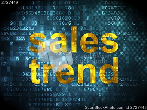 Image of Marketing concept: Sales Trend on digital background