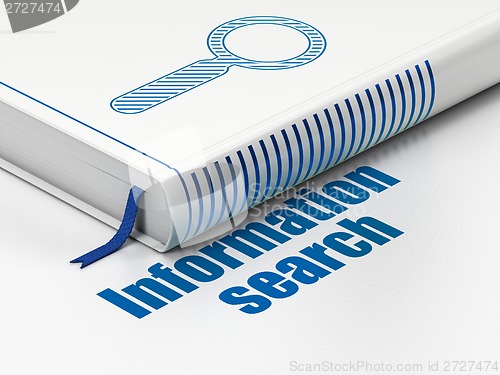 Image of Data concept: book Search, Information Search on white background