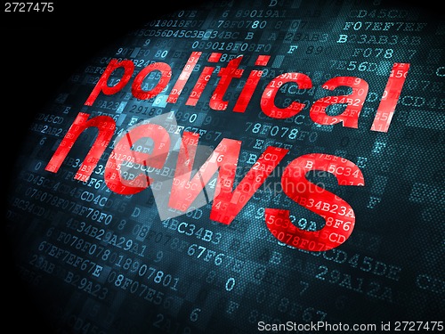 Image of News concept: Political News on digital background