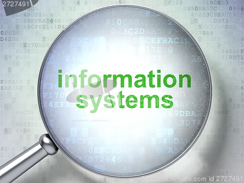 Image of Information concept: Information Systems with optical glass