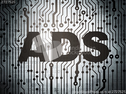 Image of Marketing concept: circuit board with Ads