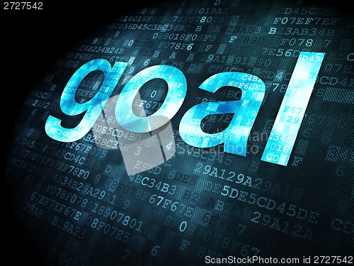 Image of Marketing concept: Goal on digital background