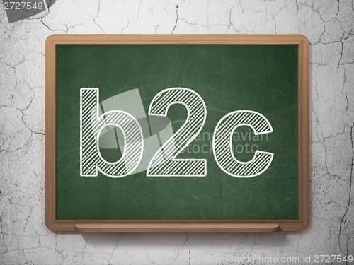 Image of Finance concept: B2c on chalkboard background