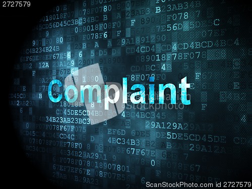 Image of Law concept: Complaint on digital background