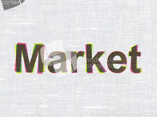 Image of Business concept: Market on fabric texture background