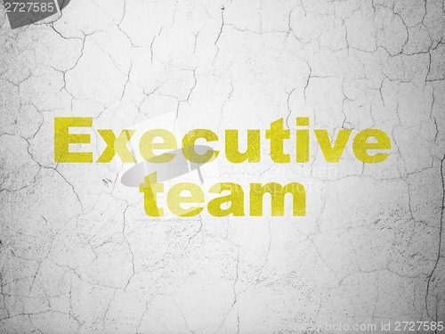 Image of Business concept: Executive Team on wall background