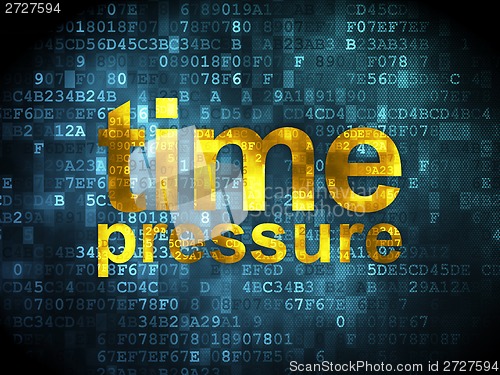 Image of Timeline concept: Time Pressure on digital background