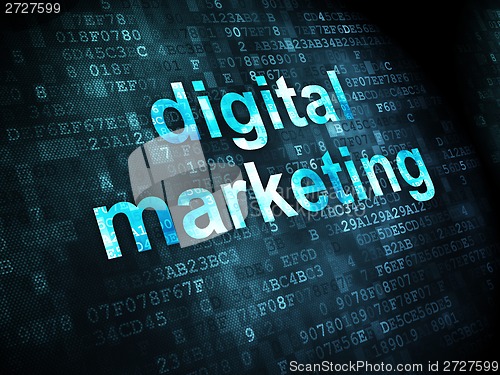 Image of Advertising concept: Digital Marketing on digital background