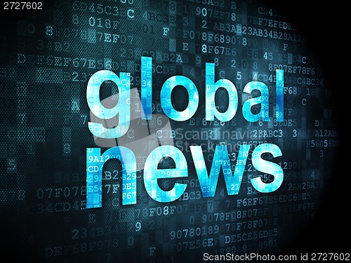 Image of News concept: Global News on digital background