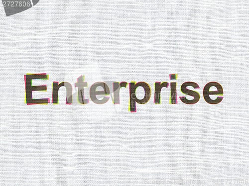 Image of Business concept: Enterprise on fabric texture background