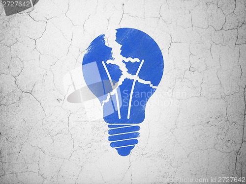 Image of Finance concept: Light Bulb on wall background