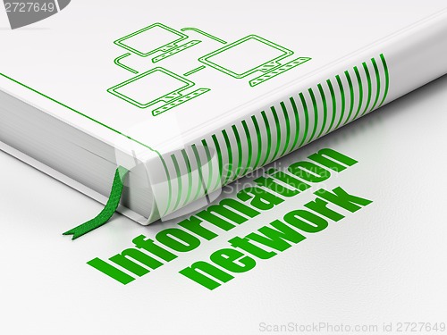 Image of Data concept: book Lan Computer Network, Information Network on white background