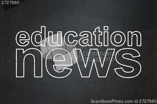 Image of News concept: Education on chalkboard background