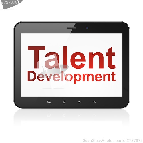 Image of Education concept: Talent Development on tablet pc computer