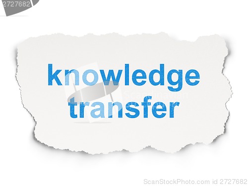 Image of Education concept: Knowledge Transfer on Paper background