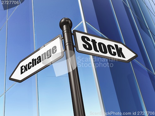 Image of Business concept: sign Stock Exchange on Building background