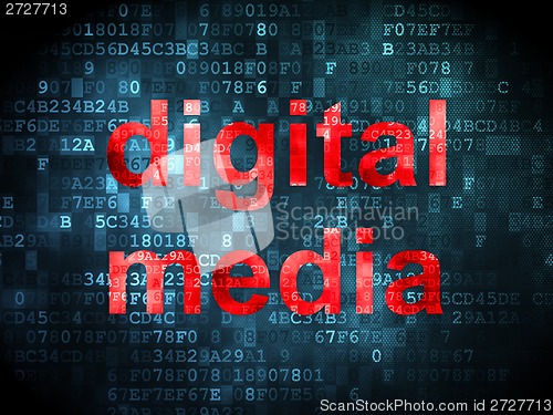 Image of Marketing concept: Digital Media on digital background
