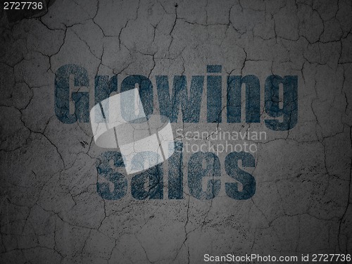 Image of Finance concept: Growing Sales on grunge wall background