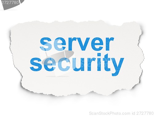 Image of Security concept: Server Security on Paper background