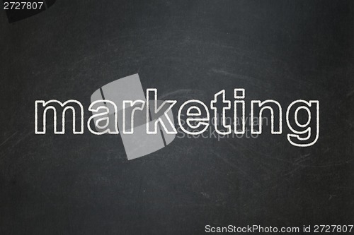 Image of Marketing concept: Marketing on chalkboard background