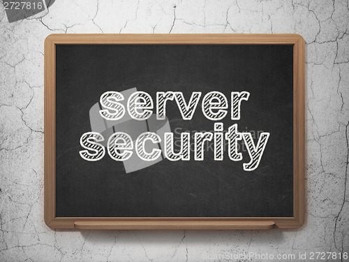 Image of Protection concept: Server Security on chalkboard background