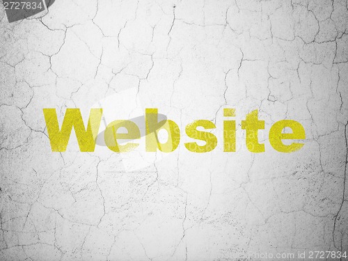 Image of Web development concept: Website on wall background