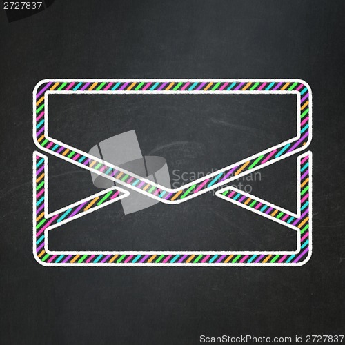 Image of Business concept: Email on chalkboard background