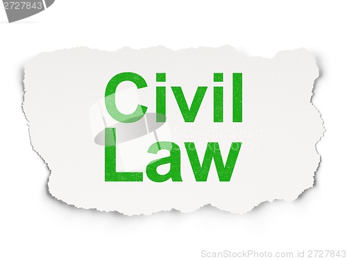 Image of Law concept: Civil Law on Paper background