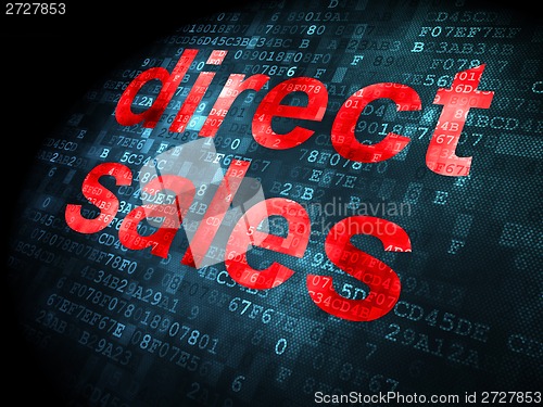 Image of Advertising concept: Direct Sales on digital background