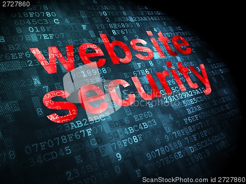 Image of SEO web development concept: Website Security on digital background