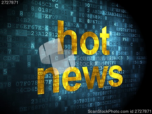 Image of News concept: Hot News on digital background