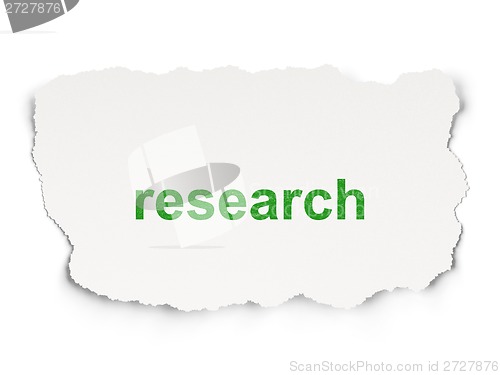 Image of Marketing concept: Research on Paper background
