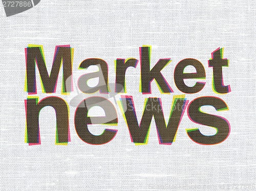 Image of News concept: Market News on fabric texture background