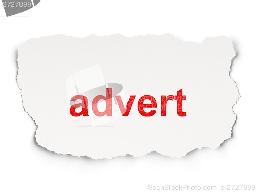 Image of Marketing concept: Advert on Paper background