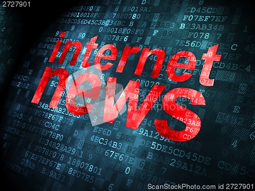 Image of News concept: Internet News on digital background