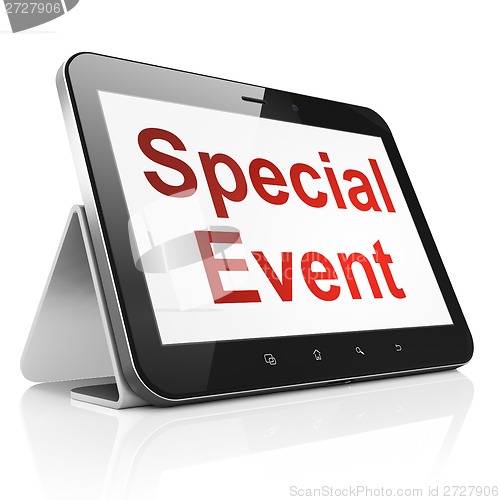 Image of Business concept: Special Event on tablet pc computer